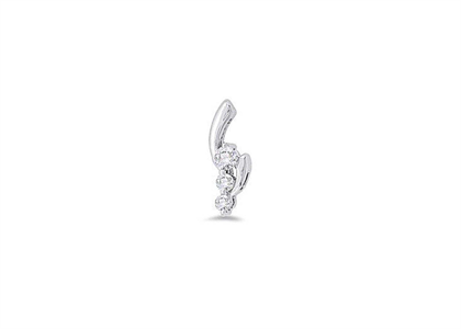 Rhodium Plated | CZ Studded Pendants